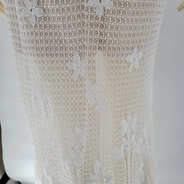 The Room Lace Dress Juniors L Ivory Off Shoulder Bell Sleeve Bridal Graduation - Image 16