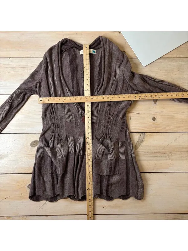 Anthropologie Sparrow EUC Women's Brown One Button Cardigan Sweater Size M - Image 5
