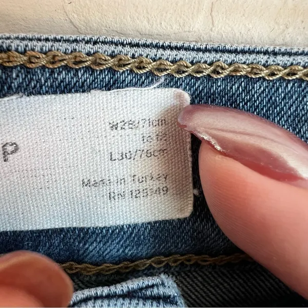 Top Shop Jamie High Rise Chew Hem‎ Skinny Denim Jeans - Image 9