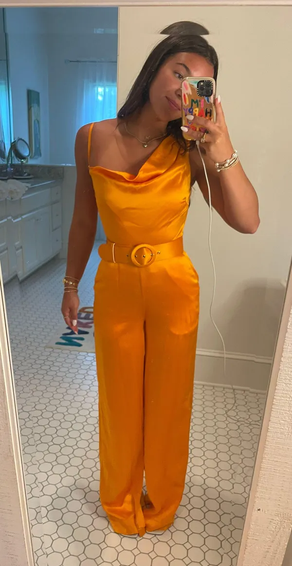 Nicholas Orange Jumpsuit Size 00 - Image 8