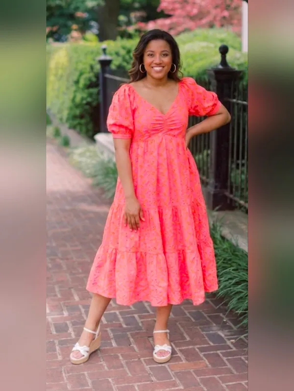 NWT Lilly Pulitzer Kina Midi in Pink Isle Psychedelic Swirl Eyelet Dress 8 $268 - Image 4