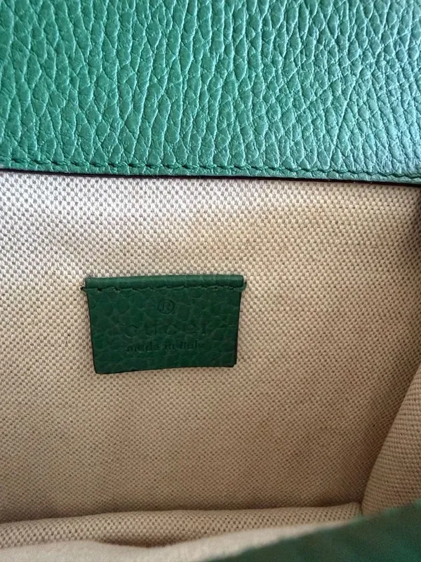 GUCCI Dionysus Emerald Green Leather Mini Crossbody Bag - Image 6