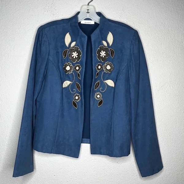 Vintage Dressbarn‎ Jacket Blue Size M - Image 5