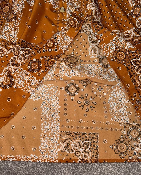 Brown Flowy Boho Top Size XXL - Image 5