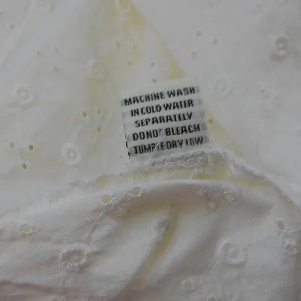 Sim & Sam Ivory Eyelet Smocked Tiered Midi Dress L NWT‎ Cottagecore Prairie Boho - Image 9