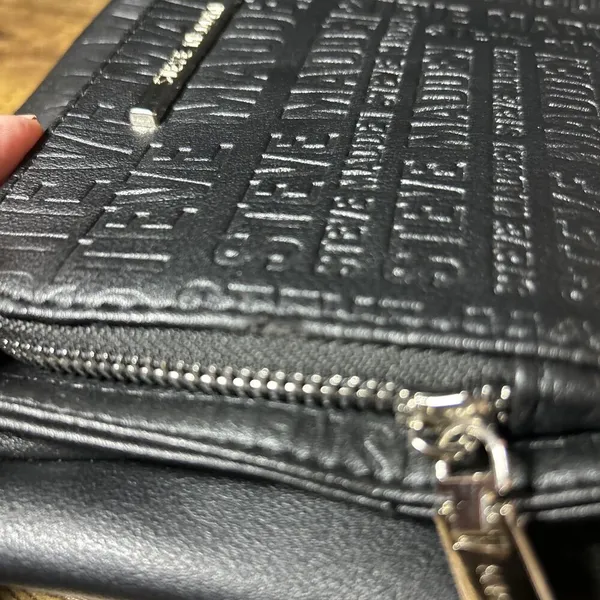 Steve Madden Black Faux Leather Crossbody Bag Purse Handbag Pocketbook W/Chain - Image 10