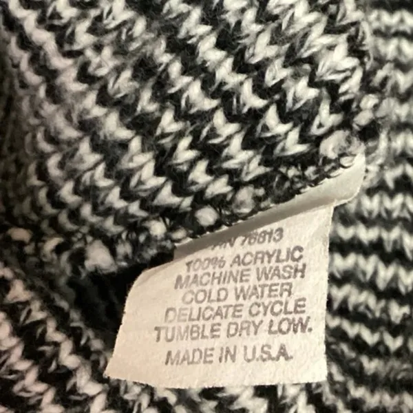 Vintage Poplar Gray Fair Isle Diamond Knit Holiday Christmas Sweater Top Size XL - Image 5
