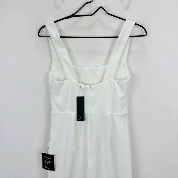 Lulus Social Sensation White Square Neck Mini Bodycon Dress Fitted Small NWT - Image 9