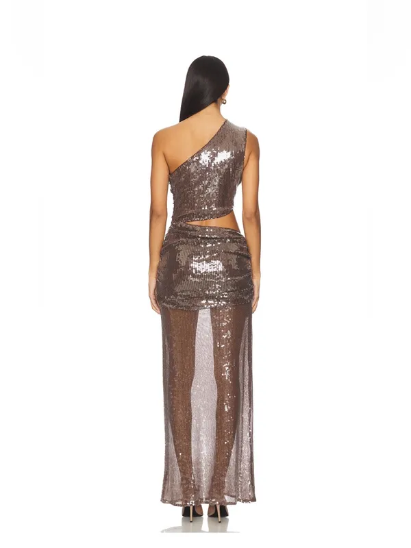 Superdown Abrielle Maxi Dress In Brown - Image 6