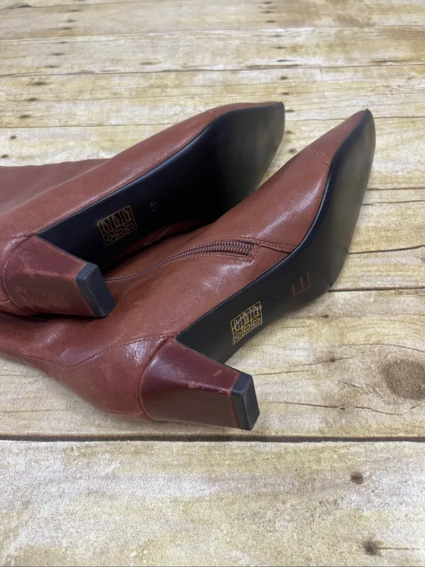 NWOT Jeffrey Campbell Women's Brown Leather Ankle Boots size 8.5 - Image 4