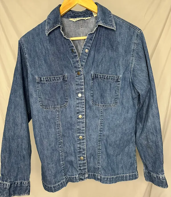 Vintage LL Bean Denim Snap Up Shirt - Image 2