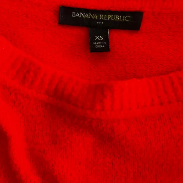 Banana Republic Vibrant Red Crew Neck Sweater - Image 2