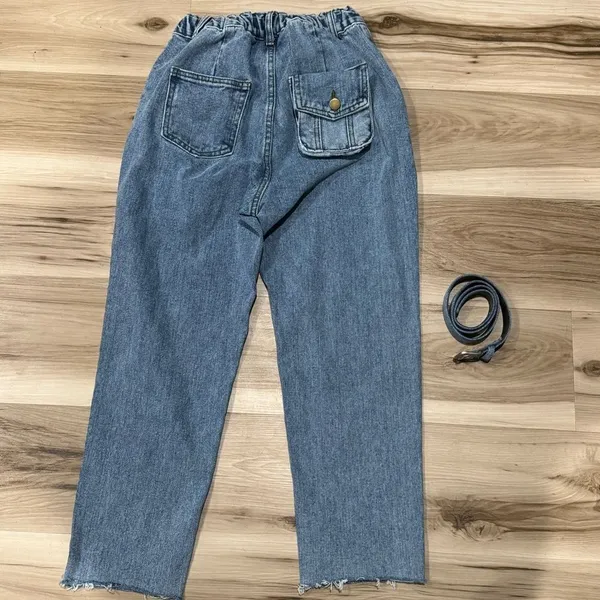 NEW Revolve Elliatt Paperbag Raw Hem Jeans With Removable Pocket Women’s Medium - Image 5