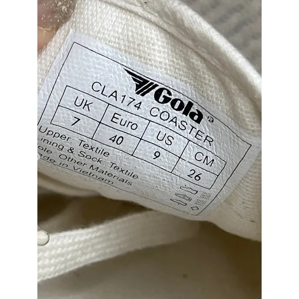 Gola Coaster women's sneakers in an off-white color, size 9 - Image 6
