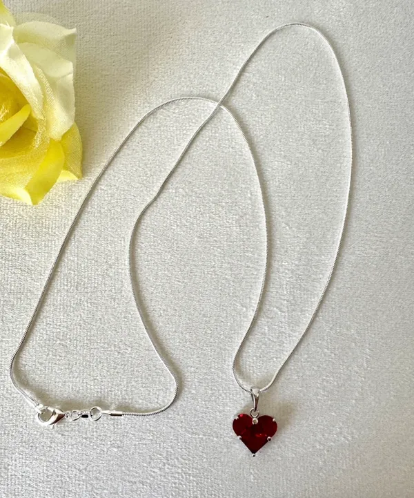 Red Heart Pendant Necklace (429) ♥️ - Image 3
