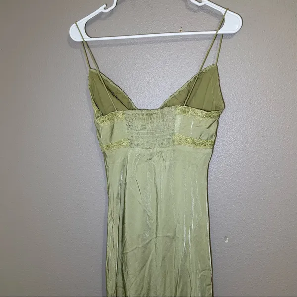 NEW Princess Polly Emily Green Satin Maxi Dress Women’s Size Small 4 - Image 7