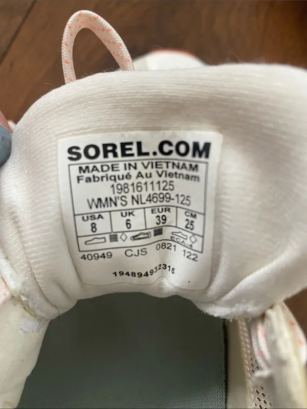 Sorel Kinetic RNEGD Float Sneakers Chalk Eraser Pink Women’s Size 8 - Image 7