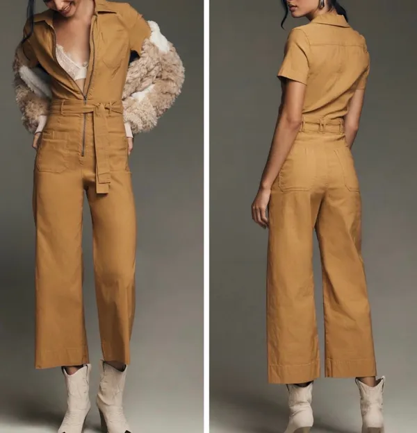Anthropologie Maeve The Colette Weekend Zip Front Jumpsuit, Size 12 - Image 2