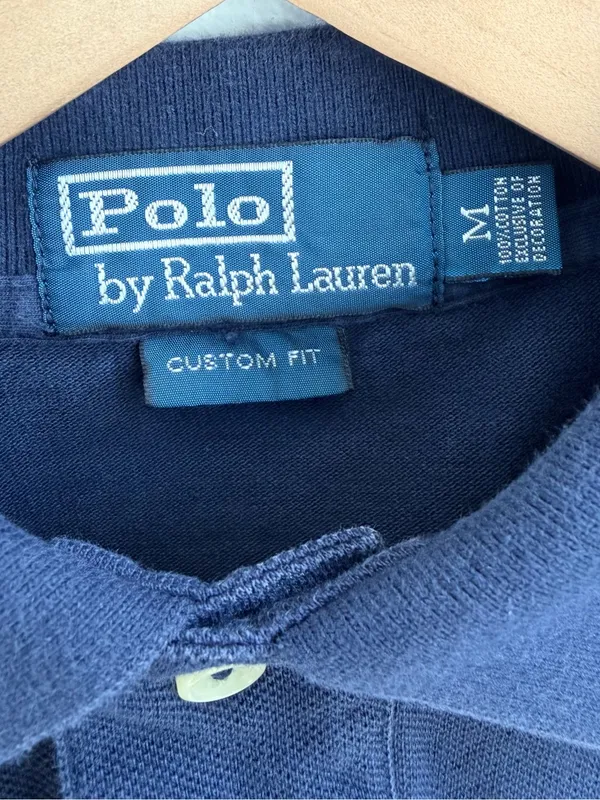 Navy Polo Ralph Lauren Cropped Polo - Image 3