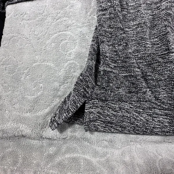 L L Bean Shawl Collar Sweater Womens Large P Gray Marled Pullover Pockets Soft - Image 10