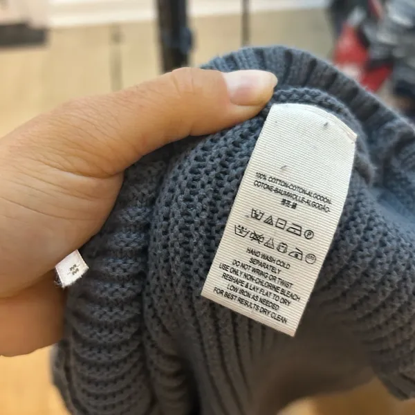 Free People La Brea V-Neck Blue Gray Sweater - Image 6