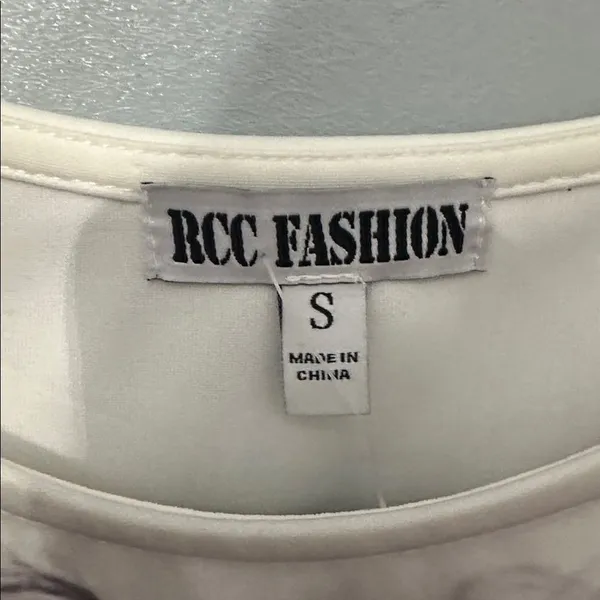 RCC Fashion Womens Mini Dress Graphic Photo Print Sleeveless White Small - Image 4