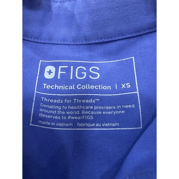 FIGS Rafaela Caspain Blue Mandarin Collar Scrub Top - XS - Image 7