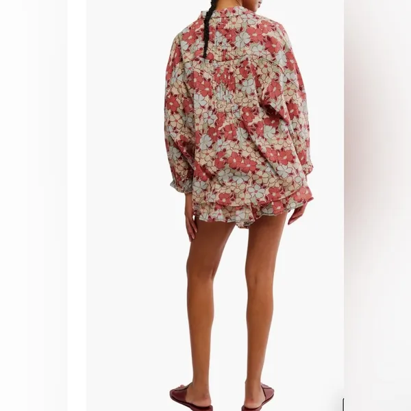 Boho Free people Sienna Button-Up Shirt size M - Image 2