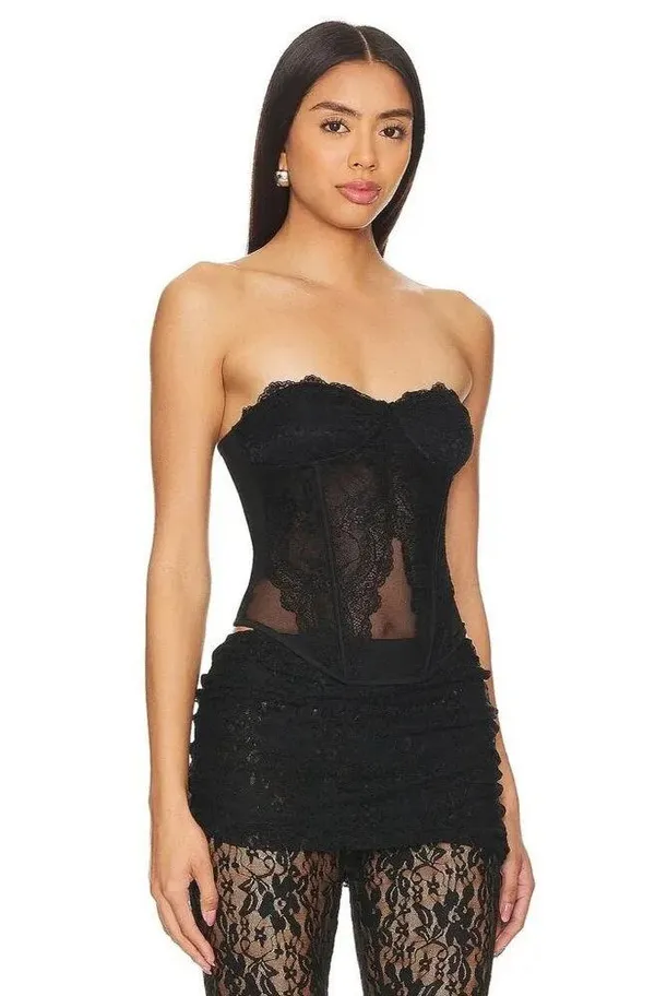 I.AM.GIA Demie Corset in Black Large New Womens Bustier Tank Top - Image 3