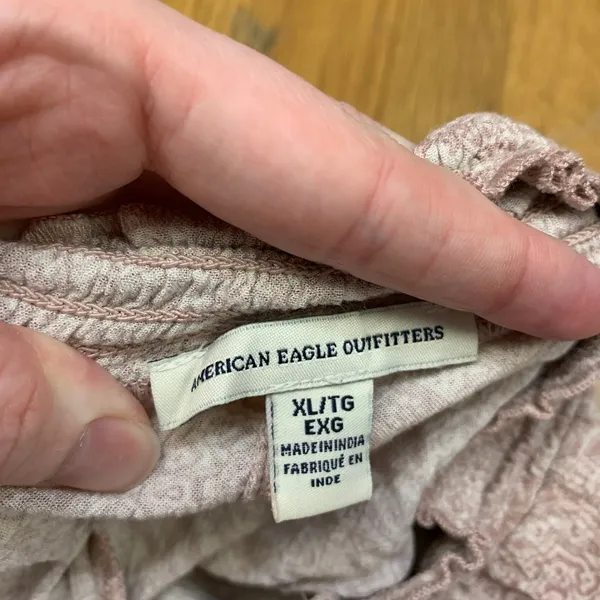 American Eagle‎ Outfitters Womens XL Distressed Pattern Lounge Shorts Pink White - Image 5