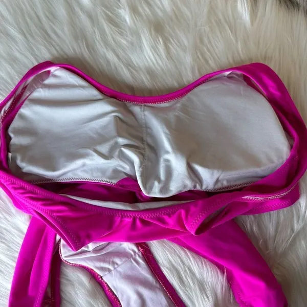 Hot Pink Bikini Size Large Pink - Image 10
