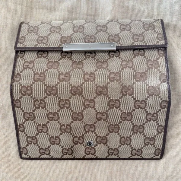 Gucci Signature Monogram Canvas Continental Long Wallet - Authentic - Image 4