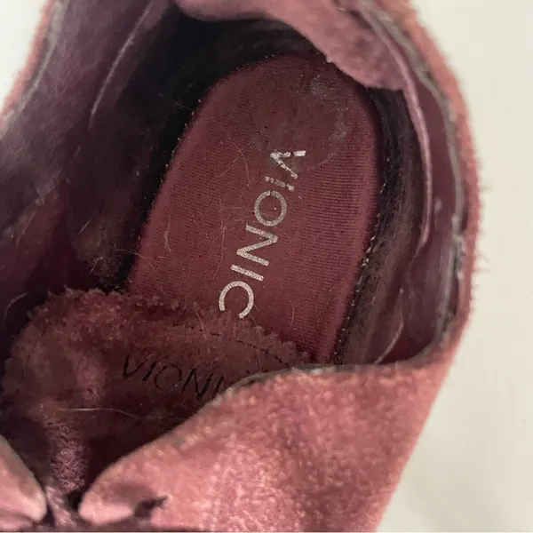 Vionic Taylor sneaker in burgundy leather suede 7.5 - Image 3