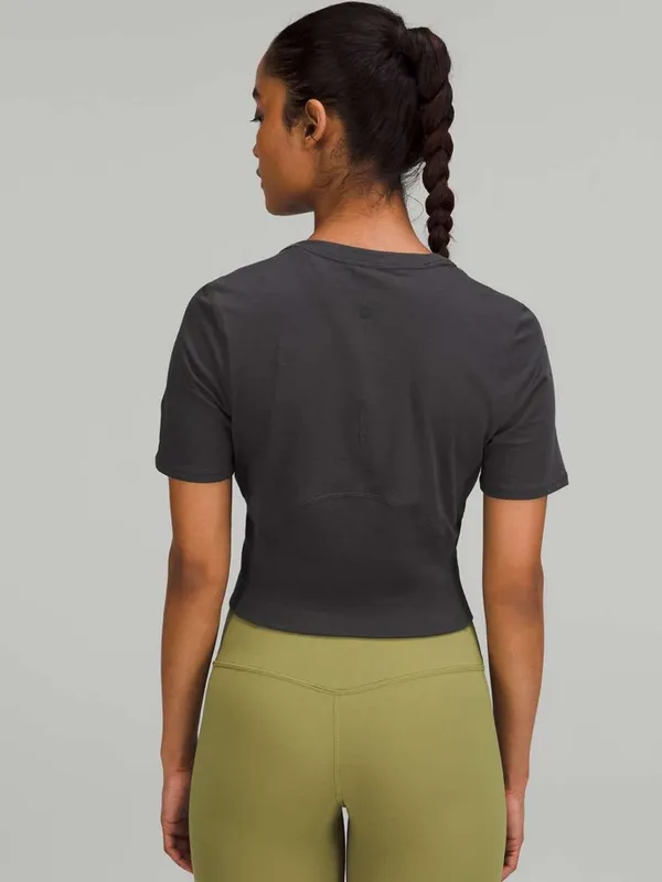 Lululemon Cropped Nulu Twist-Hem Short-Sleeve Shirt - Image 6