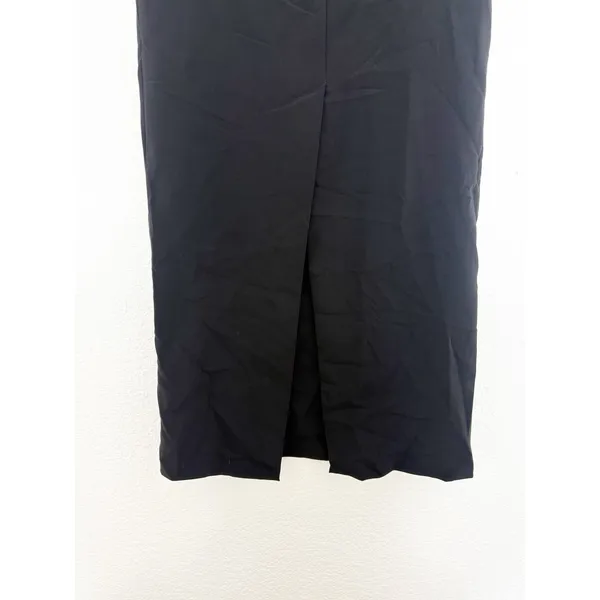 Zara Tuxedo Pencil Skirt Medium Black Satin Cumber-bun Cocktail Office Siren - Image 10
