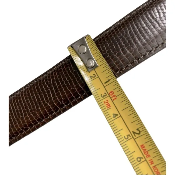Brighton Brown Texture Leather Silver Tone Basket Weave Buckle Women's Belt Sz M - Image 11