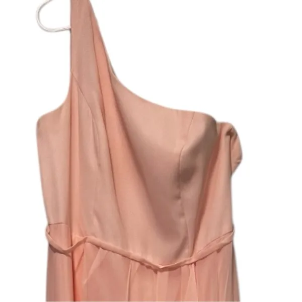 DB Celebrate Studio One-Shoulder Pink Chiffon Dress – Elegant & Flowy - Image 6