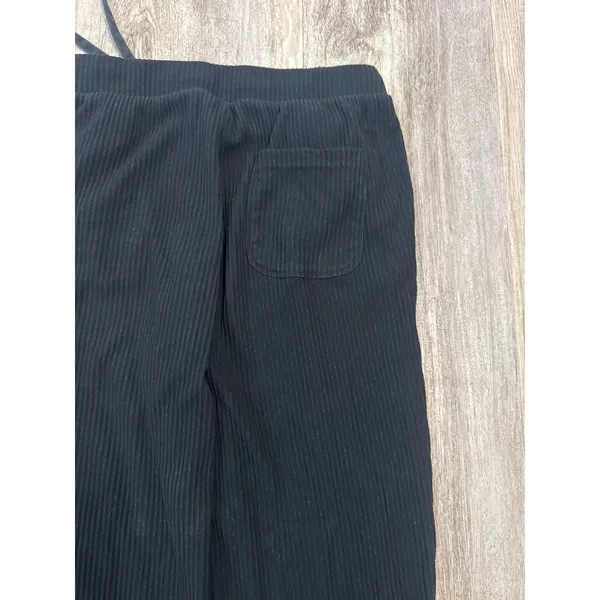 Alo Yoga Muse Ribbed Sweatpants Black Joggers Size Small - Image 5