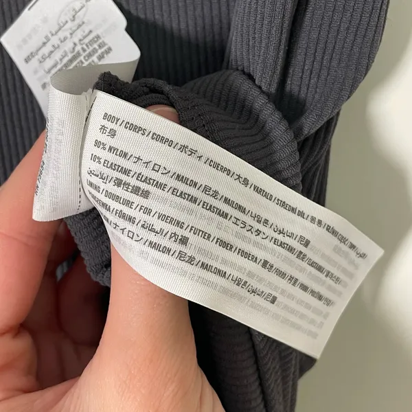 Abercrombie & Fitch Soft A&F Ribbed Bodysuit XXL Gray Charcoal Sleeveless NWT - Image 4