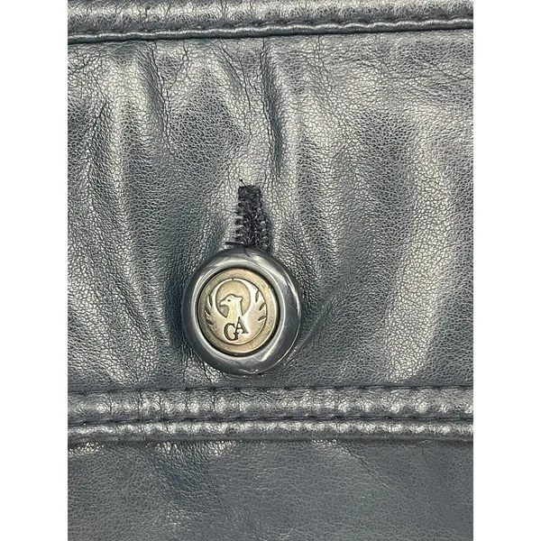 Italian Textile Group Leather Jacket Men‎ Large Blue Italy GA Classic XL - Image 5