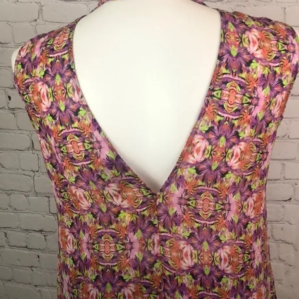 Bisou Bisou sheer bareback pink purple top - Image 4