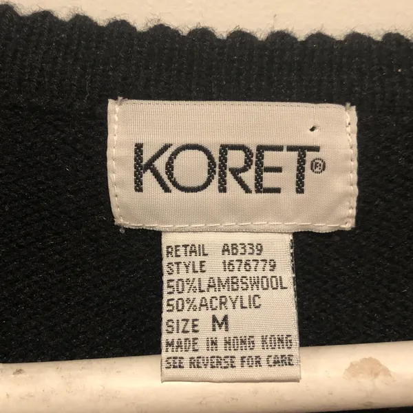 Koret Vintage Black Knit Wool Sweater Vest - Image 2