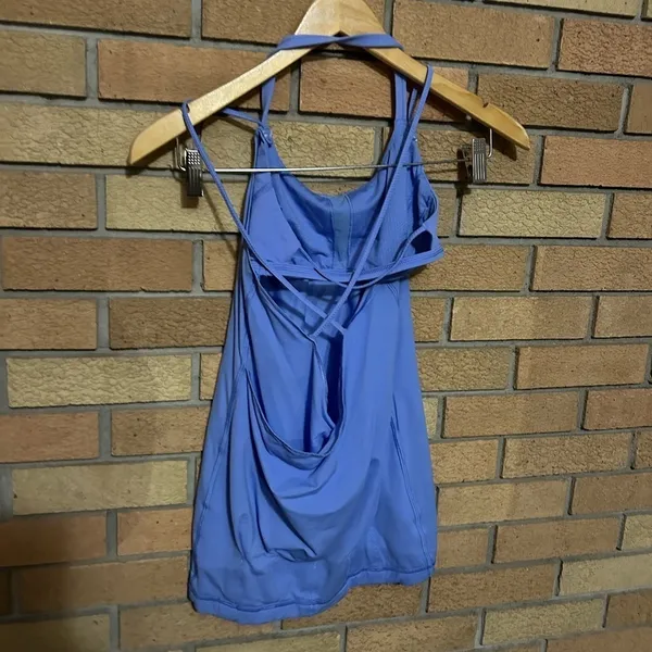 Lululemon Flow & Go Tank Top Lullaby Blue/Purple Unpadded Bra Size 4 - Image 4
