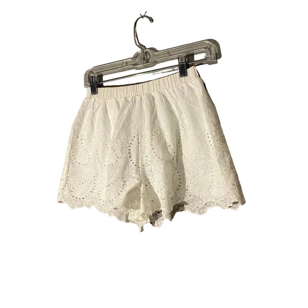 Charms Fashion White Lace Applique Scalloped Trim Shorts Women Sz S - Image 7