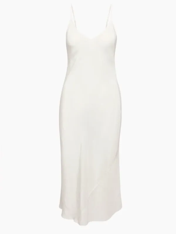 NWT Aritzia | Wilfred | Only Slip Midi Dress in Light Birch Size XL - Image 3
