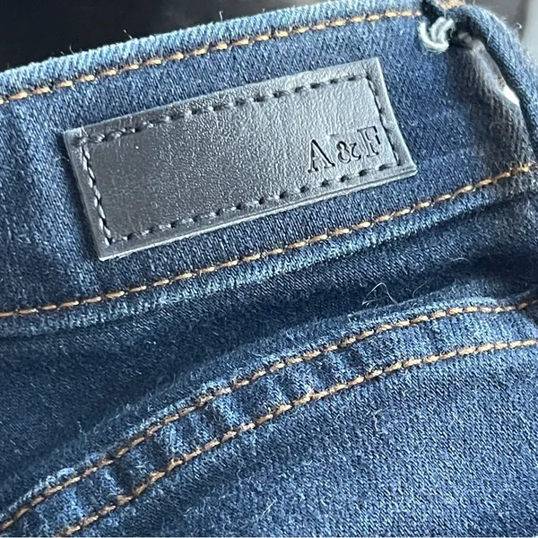 ABERCROMBIE & FITCH | Dark Blue Mid Rise Super Skinny Denim Jeans Sz 25 - Image 4