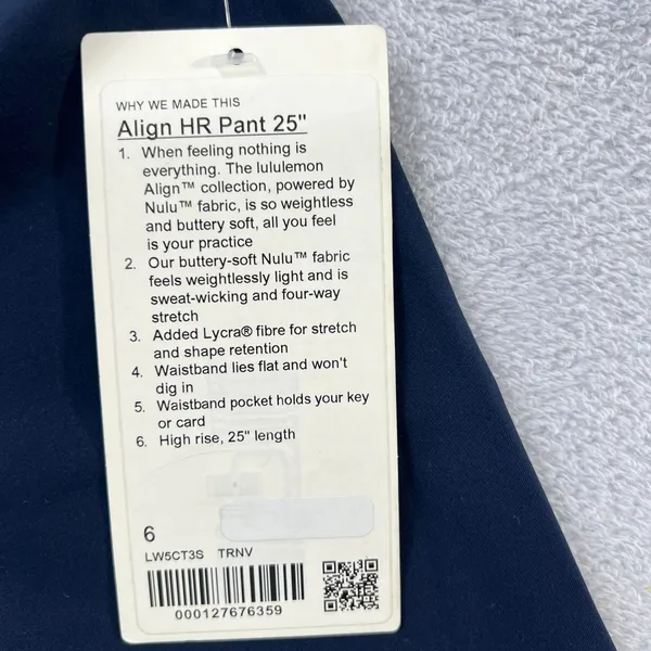 Lululemon Align High-Rise Pant 25 Women 6‎ True Navy LW5CT3S Nulu Yoga Legging - Image 6