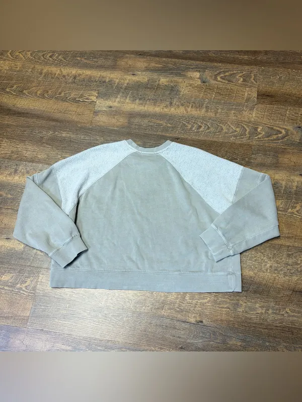 Marine Layer Cloud 9 Cropped Pullover Sweatshirt Women's Medium Shadow Green - Image 10
