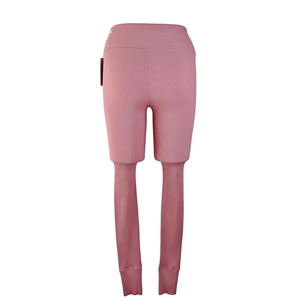 Year of Ours Ribbed Jogger Leggings in Rose Lux Yoga Athletic - Image 4