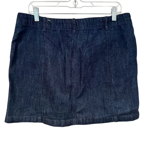 Forever 21 Denim Mini Skirt Womens 31 Button Front Y2K‎ Retro Indie Streetwear - Image 4